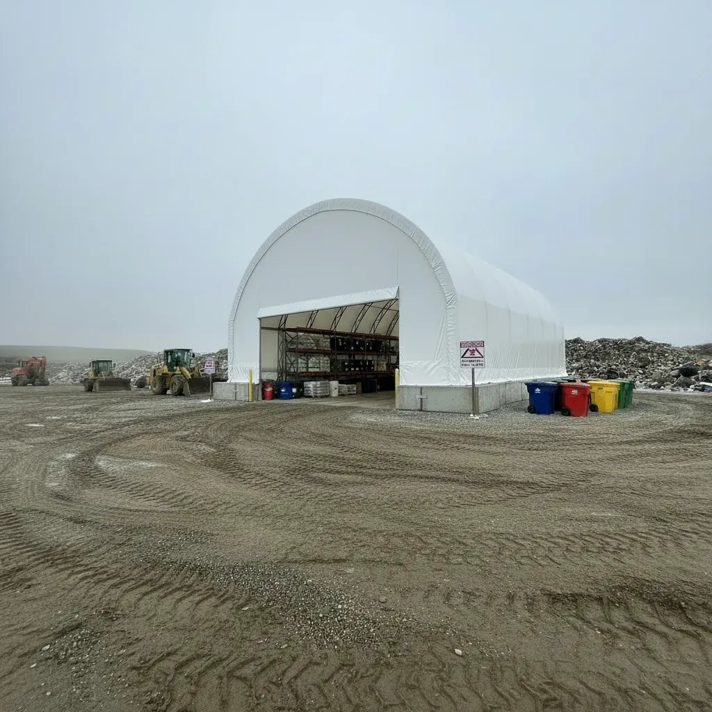 70 by 80 foot fabric building supplied and installed in Fort St. John, BC
